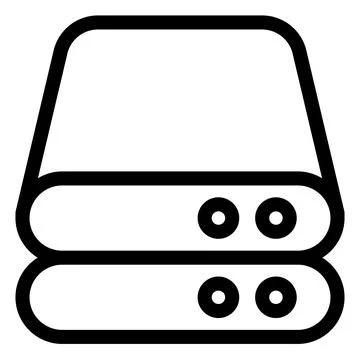 Server line icon vector illustration isolated on white background Stock Illustration