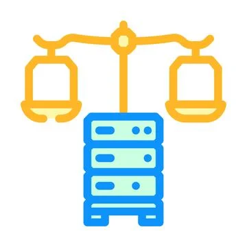 Server load balancing concept distributing network traffic イラスト素材