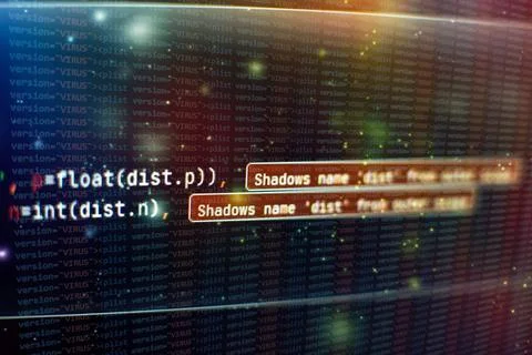 Server logs analysis. Closeup developing programming and coding technologies. Stock Photos