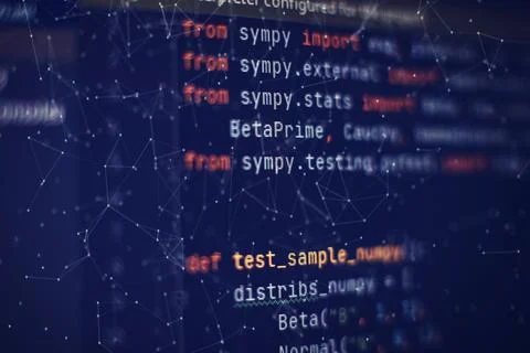 Server logs analysis. Closeup developing programming and coding technologies. Stock Photos