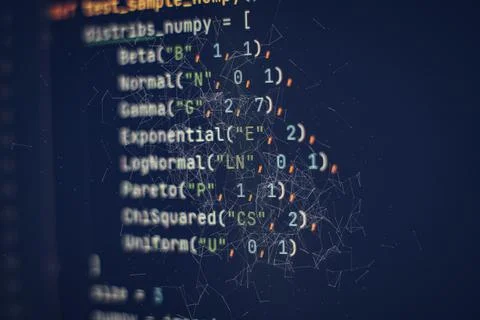 Server logs analysis. Closeup developing programming and coding technologies. Stockfoto's