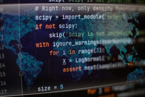 Server logs analysis. Closeup developing programming and coding technologies. Stock Photos