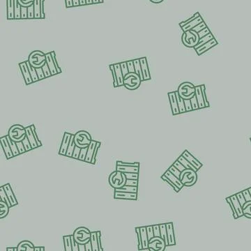 Server maintenance database line vector seamless pattern イラスト素材