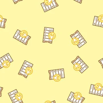 Server maintenance database vector seamless pattern Stock Illustration