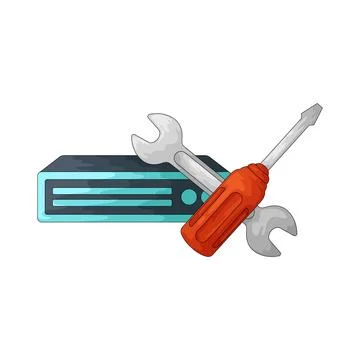 Server maintenance illustration Stock Illustration