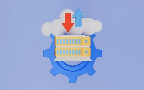 Server management for seo, internet, website, optimization and other Stock Illustration