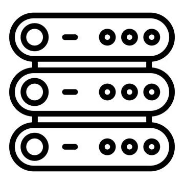 Server memory icon outline vector. Mobile data Stock Illustration