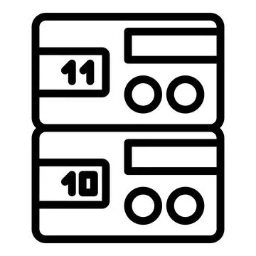 Server memory icon outline vector. Mobile data 库存插图