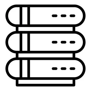 Server memory icon outline vector. Dual storage 스톡 일러스트