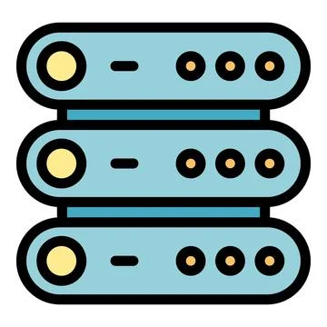 Server memory icon vector flat 스톡 일러스트