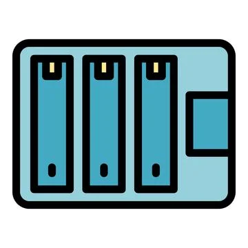 Server memory rack icon vector flat イラスト素材