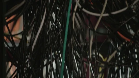 Server Messy Wires Stock Footage 70851168