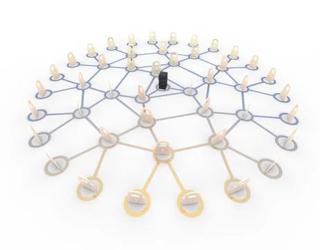 Server network and lock, data security protection Stock Illustration