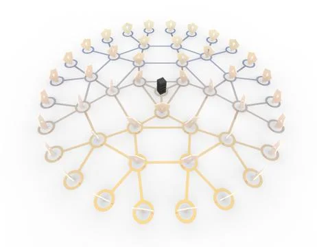 Server network and shield, data security protection Stock Illustration