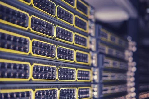 Server network equipment, switch not connected to the Internet Foto stock