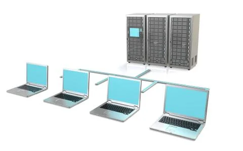 Server Network Stock Illustration