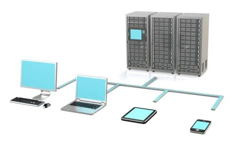 Server Network Stock Illustration