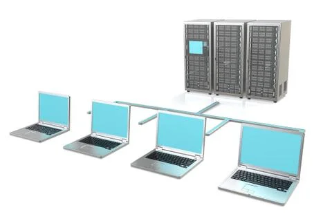 Server Network Stock Illustration