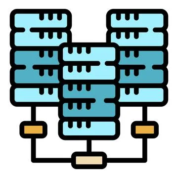 Server network internet icon vector flat Stock Illustration