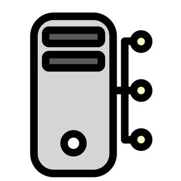Server network symbol - artificial intelligence icon Stock-Illustration
