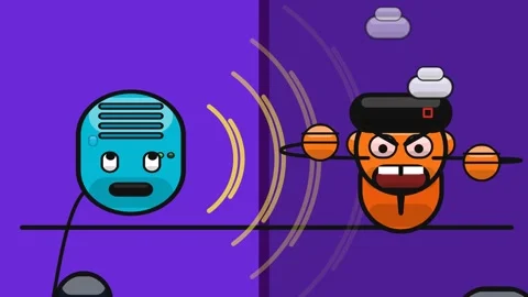 Server Noise Emitting From Blue Hardware Annoying Stressed Worker Cartoon Stock Footage 341071890