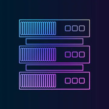 Server nolan icon. Simple thin line, outline vector of Technology icons for U Ilustración de archivo
