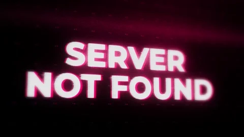 Server Not Found Warning Alert Error Message flashing on Screen, Computer system Stock Footage 246956461