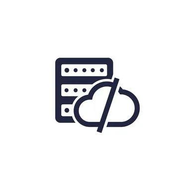 Server offline icon, vector pictogram Stock Illustration