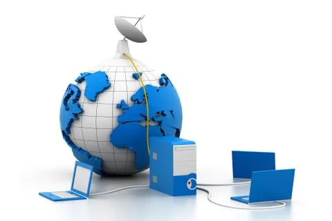 Server online connection Stock Illustration