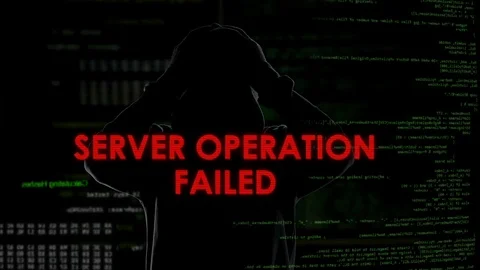 Server operation failed, unsuccessful hacking attempt, disappointed criminal Stock Footage 84532929