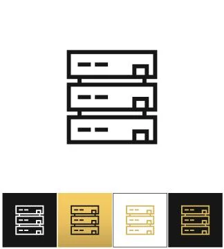 Server or computer data storage vector icon Illustrazione stock