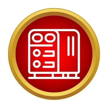 Server or data center cabinet icon Stock Illustration