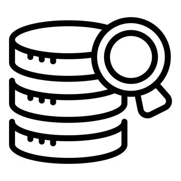 Server overview icon outline vector. Data result Stock Illustration
