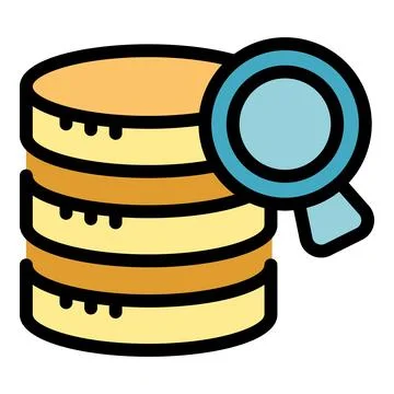 Server overview icon vector flat Illustrazione stock