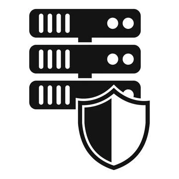Server password protection icon simple vector. Screen change Stock Illustration
