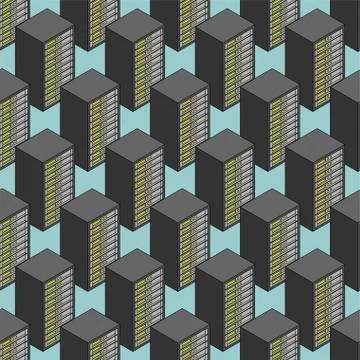 Server pattern seamless. Data center background Computer Stock Illustration