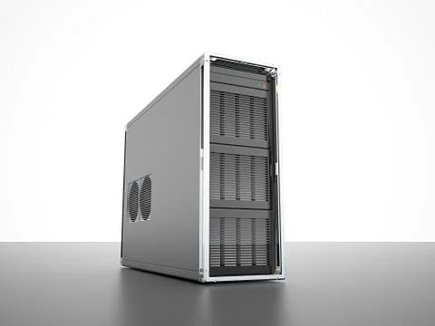 Server pc rendered Stock-Illustration