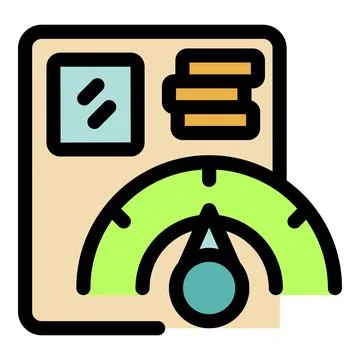 Server performance indicator showing high speed and efficiency 库存插图