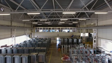 Server plant for crypto currency mining. Scene. Mining cryptocurrency. Bitcoin Stock Footage 104802175