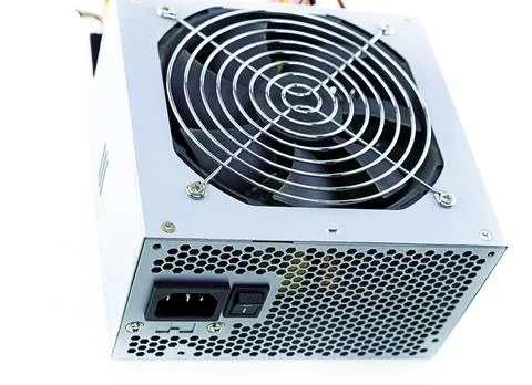 Server power supply close-up on isolated background Stock Photos