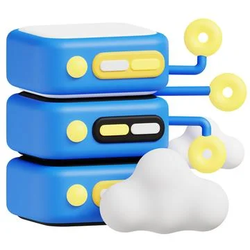 Server Provider 3d icon illustration. 写真素材