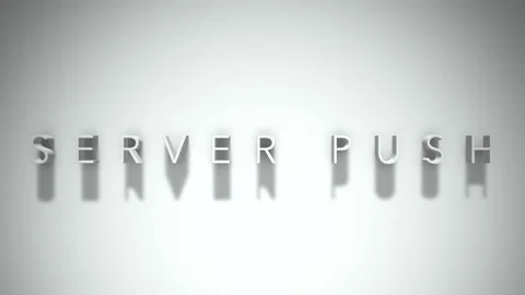 Server push 3D title animation with shadows on a white background Stock Footage 297268936