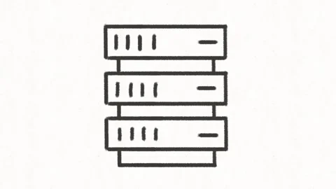 Server Rack and Digital Data Storage Animation Stock Footage 342018097