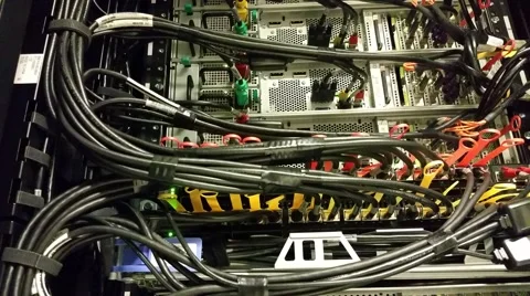 Server rack back side Stock Footage 55765122