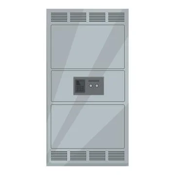 Server rack being used in data center for network security Stock Illustration