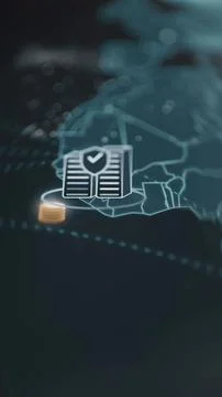 Server rack carrying a check shield floats 库存照片