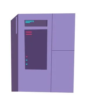 Server rack cartoon vector illustration Stock Illustration