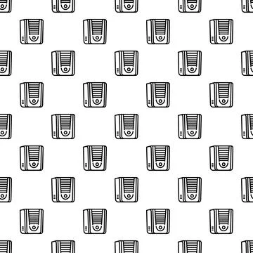 Server rack computer hardware seamless pattern tile Illustrazione stock