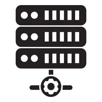 Server rack configuration and maintenance icon showing data center management イラスト素材