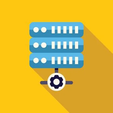 Server rack configuration and maintenance icon representing data center ope.. 库存插图